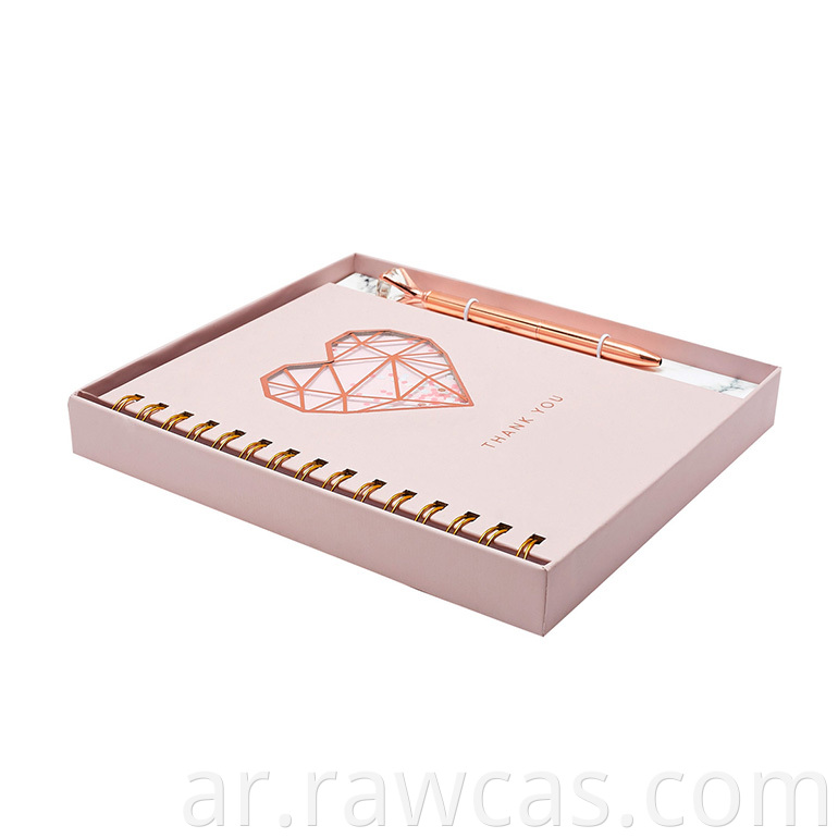 منتج جديد للورود Rose Gold Foil ومجموعة هدايا القلم ، قرطاسية المكاتب الفاخرة المخصصة للفتاة